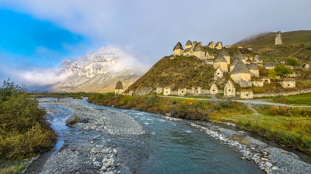 Exploring Dargavs, an ancient necropolis in the Caucasus mountains of North Ossetia in Russia