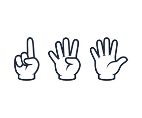 Fototapeta premium Hands showing numbers in sign language
