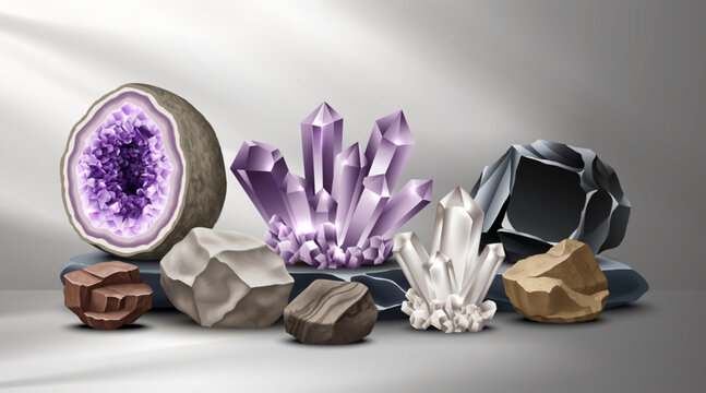 Luxury Crystal and Geode Background