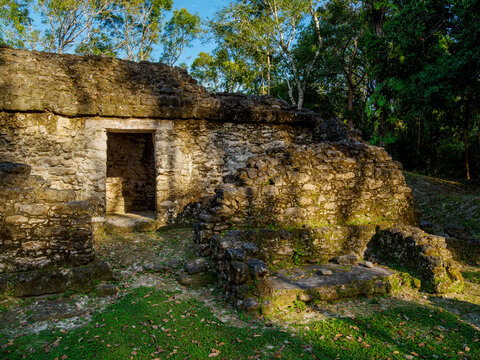 Exploration of ancient ruins in Group A at Uaxactun Archaeological Site in Guatemala and its historical significance
