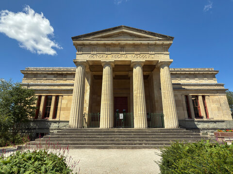 Historic building houses museum and art gallery in Brecon, Powys, Wales