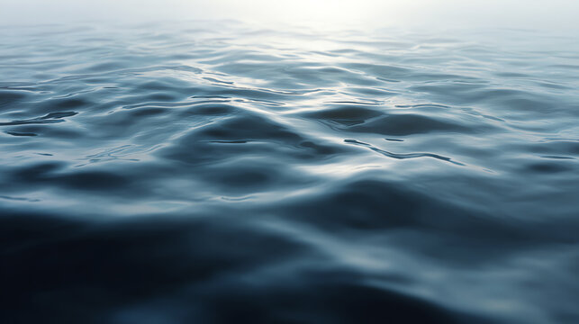 A serene view of gentle waves on calm water, reflecting soft light and evoking tranquility and peace in nature.