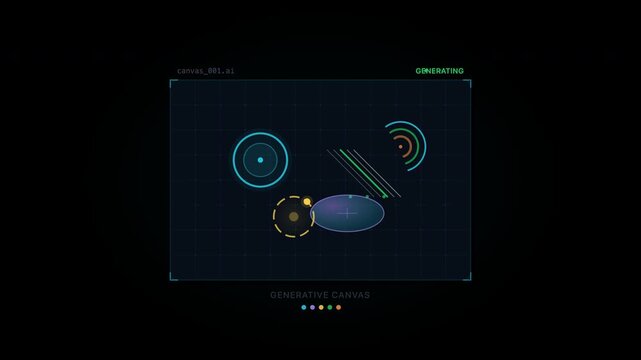 Ai storyboard interface with empty frames for automated video projects. Suitable for creating visual representations of video scenes efficiently.