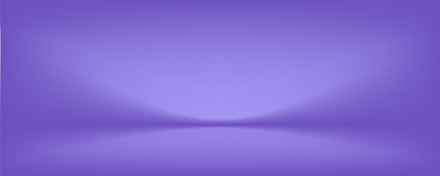 Abstract gradient podium background. Violet, purple and lilac empty 3d studio backdrop. Clean scene for product presentation mockup template. Vector illustration