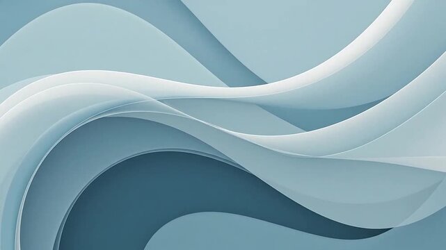 Abstract blue and white flowing shapes create a modern and elegant background design element