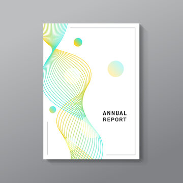 Creative annual report design template with abstract pattern