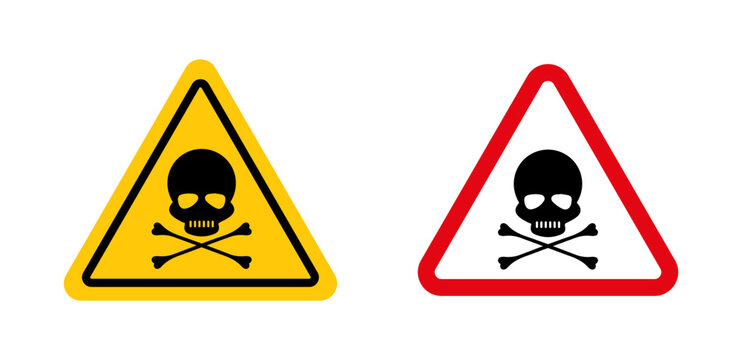 Toxic signs vector graphics collection on white background