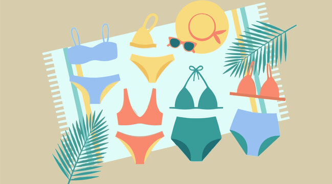 Flat Vector Beach Essentials