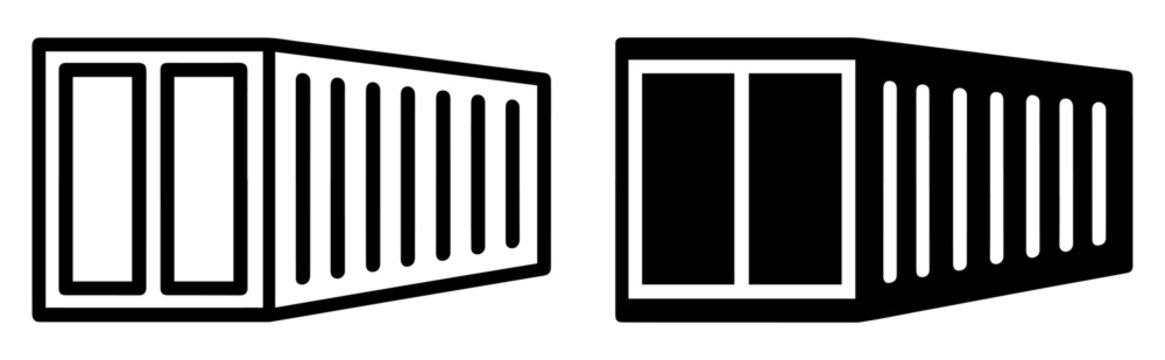 cargo container logistics shipping icon
