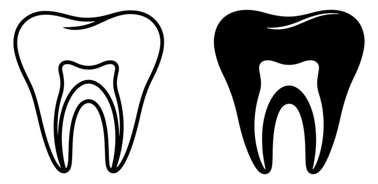 root canal dental treatment icon vector