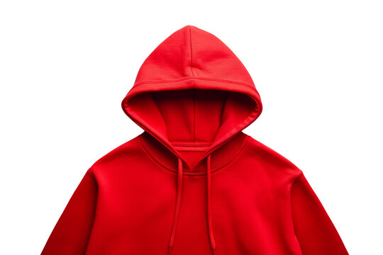 Red Hoodie Sweatshirt Clothing Apparel.
