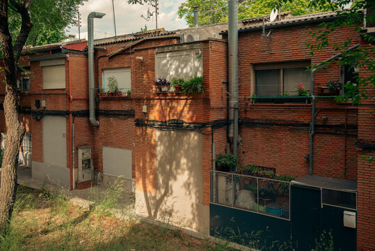 Fachadas de edificios residenciales en Madrid
