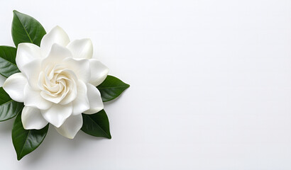 Fototapeta premium white rose on a white background