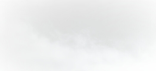 Obraz premium Wispy white and light gray smoke or cloud effect gently fades upwards, providing a soft ethereal texture on a transparent background