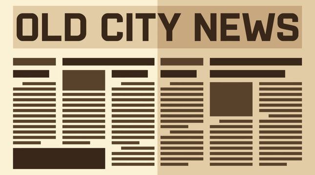 Vintage newspaper front page design.