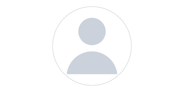 Instagram, facebook, whatsapp default profile picture social media icon, user avatar isolated symbol on white background.