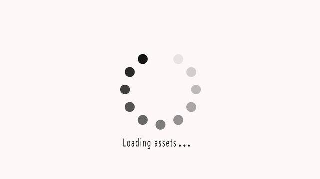 Simple Black And White Proofreader With Dots Circling Bk animation of a design minimal proofreader with white circles fading in and out