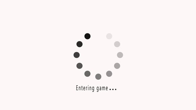 Simple Black And White Proofreader With Dots Circling Bk animation of a design minimal proofreader with white circles fading in and out