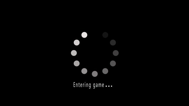Simple Black And White Proofreader With Dots Circling Bk animation of a design minimal proofreader with white circles fading in and out