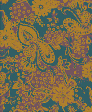 Beautiful Kashmiri stole with paisley seamless pattern ,pasley textile pattern design texture,pasley textile pattern design, Magical Traditional Paisleys Seamless Pattern for wallpaper design or fabri