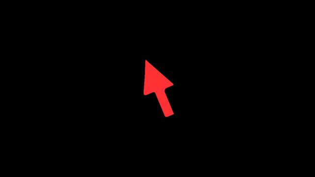 A red arrow cursor points to the right in a dark video