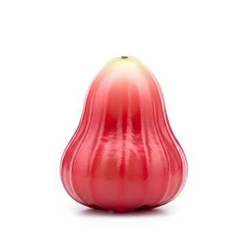 Freshly picked rose apple fruit isolated on a white background.