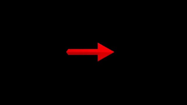 Red arrow pointing to the right on black background