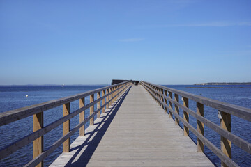 Obraz premium Close-up of the pier in Landskrona, Skåne region, in southern Sweden.