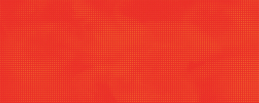 Dots halftone orange color pattern gradient texture with technology digital background. Dots pop art comics with summer background.