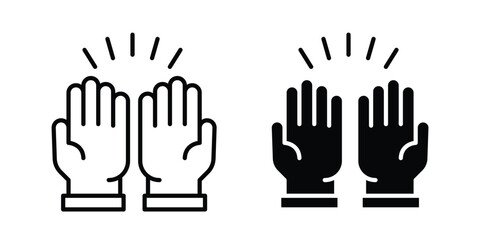 Fototapeta premium Pray icon collection. Thin linear outline icon pack