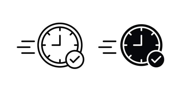 Quick service icon collection. Thin linear outline icon pack