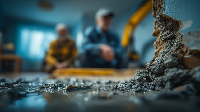 Exposed Wall Insulation After Water Infiltration Repair Process
