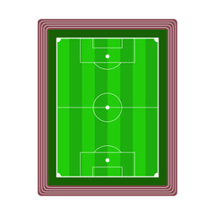Football Stadium Playground Top View Illustration © PrintHexagon