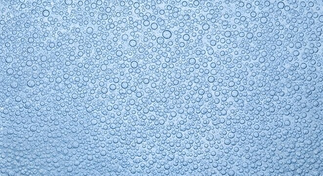 Micro Air Bubbles Suspended in Clear Liquid