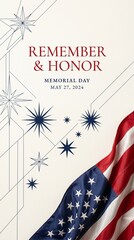 Obraz premium American Memorial Day patriotic poster