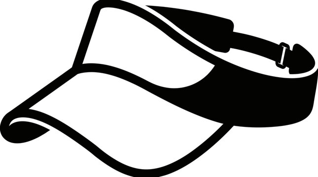 Black visor hat icon