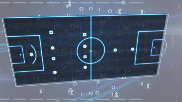 Panel rotating in, holo pitch showing markers and drawing links, forming attack funnel for tactics