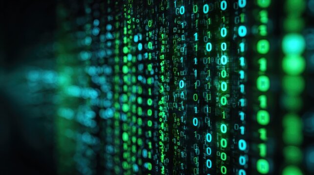 Abstract digital binary code background