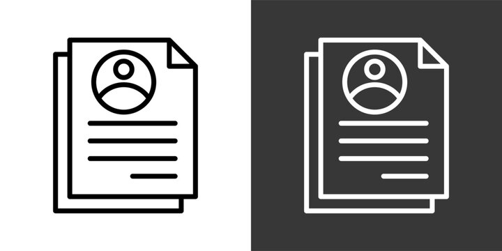 Customer Data Black And White Multiple Style Icon Set Collection Pack Vector Illustration 