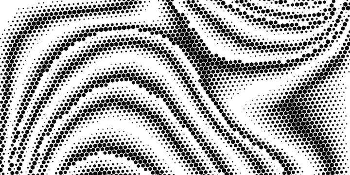 Geometric pattern of black triangles on a white background.Seamless in one direction.Option with an average fade out.The scale transformation method.