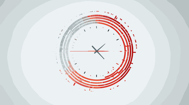 Time's Essence: An abstract representation of time, with a circular clock face. The design conveys the concept of duration and the continuous flow of moments. 