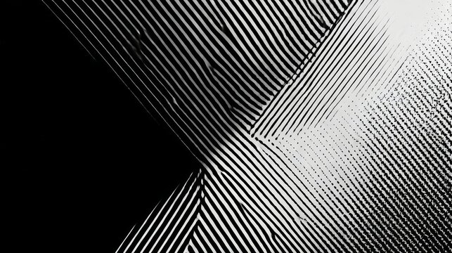 Dynamic Black-and-White Geometric Patterns: Striking Line Illusion with Moire Effect &mdash; Modern Abstract Background