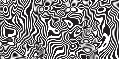Fototapeta premium Optical illusion stripes texture. Abstract geometric background vector design. Op art illustration. vector design