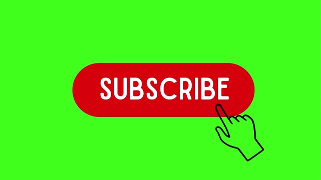 hand with a red subscription button 