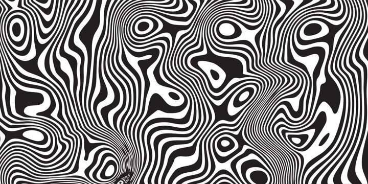 Optical illusion stripes texture. Abstract geometric background vector design. Op art illustration. vector design