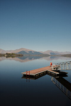 Pier on loch lomond