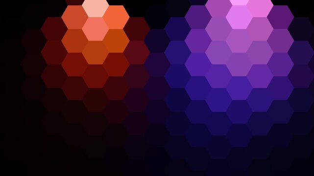interlocking colored geometric shapes changing abstract motion background, mosaic pattern