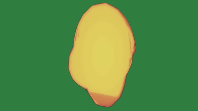 Yellow egg on lemon red circle it drawing of face elements emotion creative figure depth movement composition