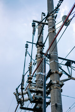Electric poles for KRL commuter railway line in Indonesia