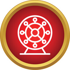 Obraz premium Ferris wheel icon representing an amusement park attraction